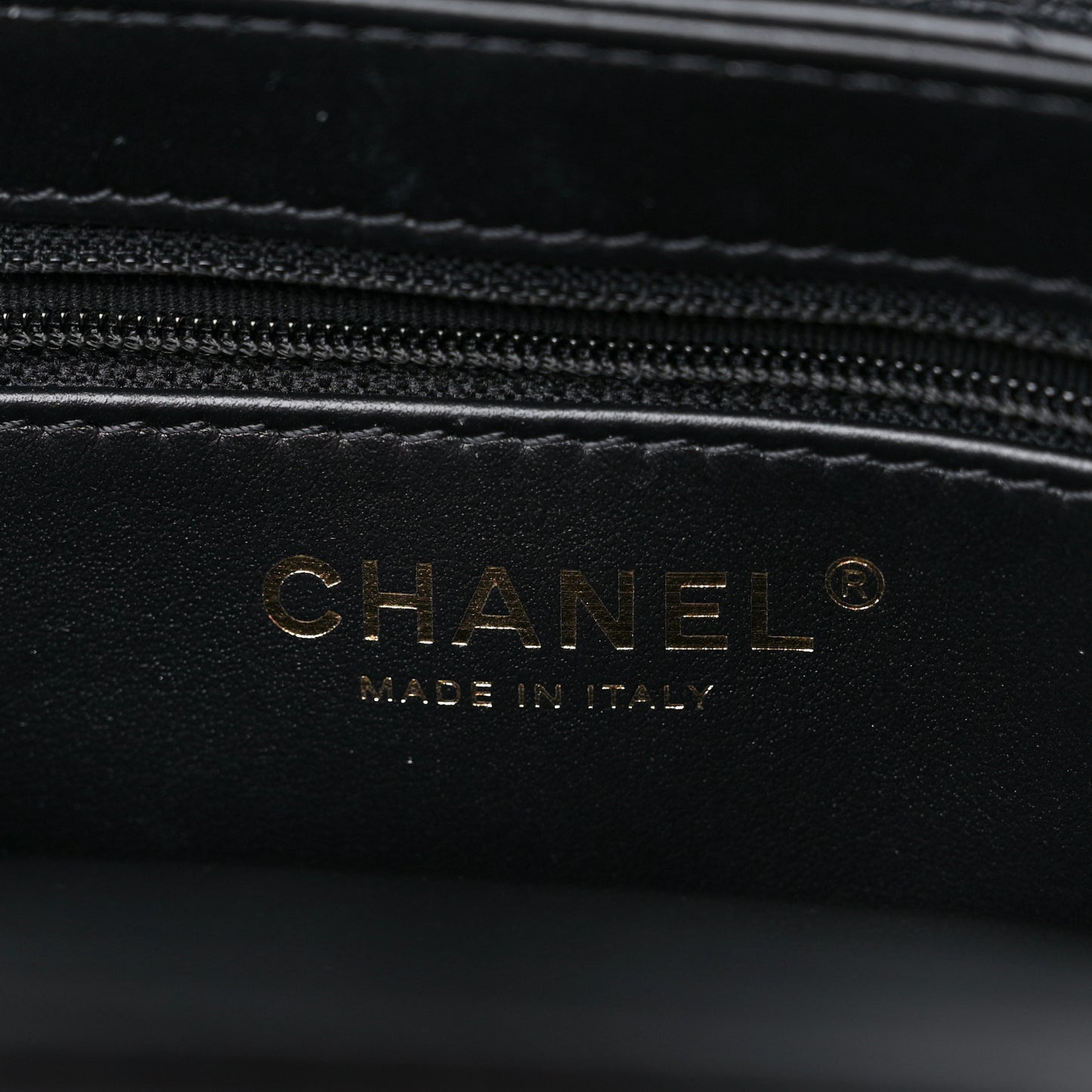 Shiny Aged Calfskin Quilted Nano Kelly Shopper Black