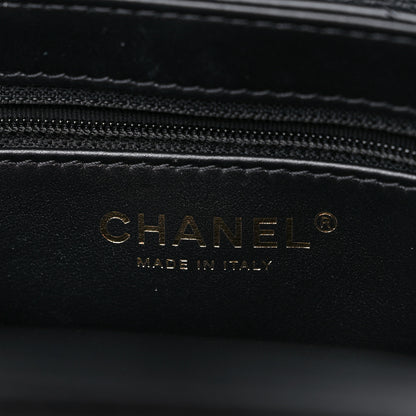 Chanel Shiny Aged Calfskin Quilted Nano Kelly Shopper Black 6 of 10