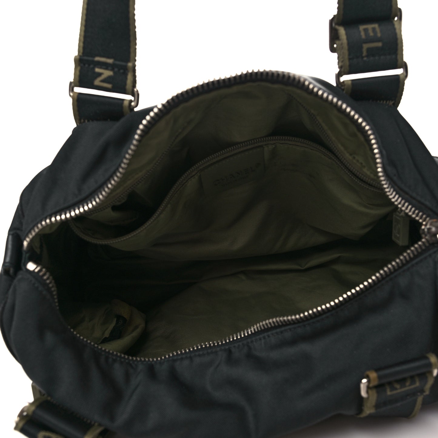 Nylon Sport Duffle Black Green