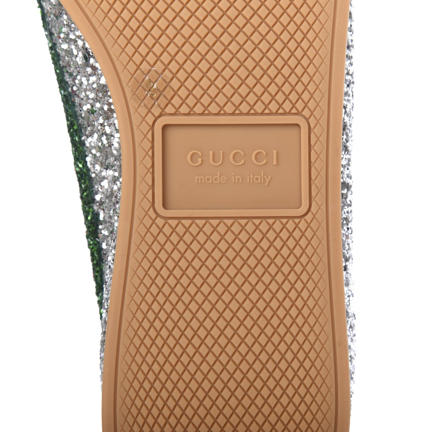 Gucci Glitter Fabric Web Mens Falacer Sneakers 9 Silver 8 of 11