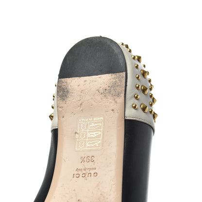Gucci Calfskin Studded Lexi Ballerina Flats 39.5 Black 10 of 19