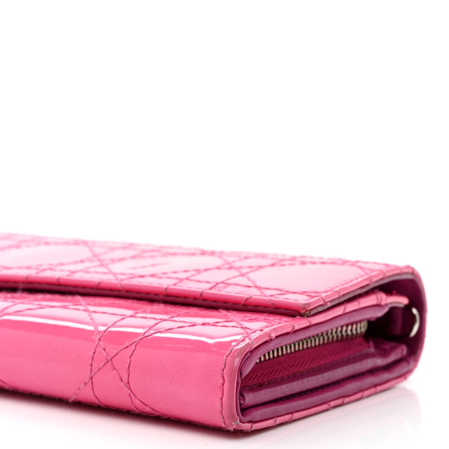 Patent Cannage Rendezvous Chain Wallet Pink