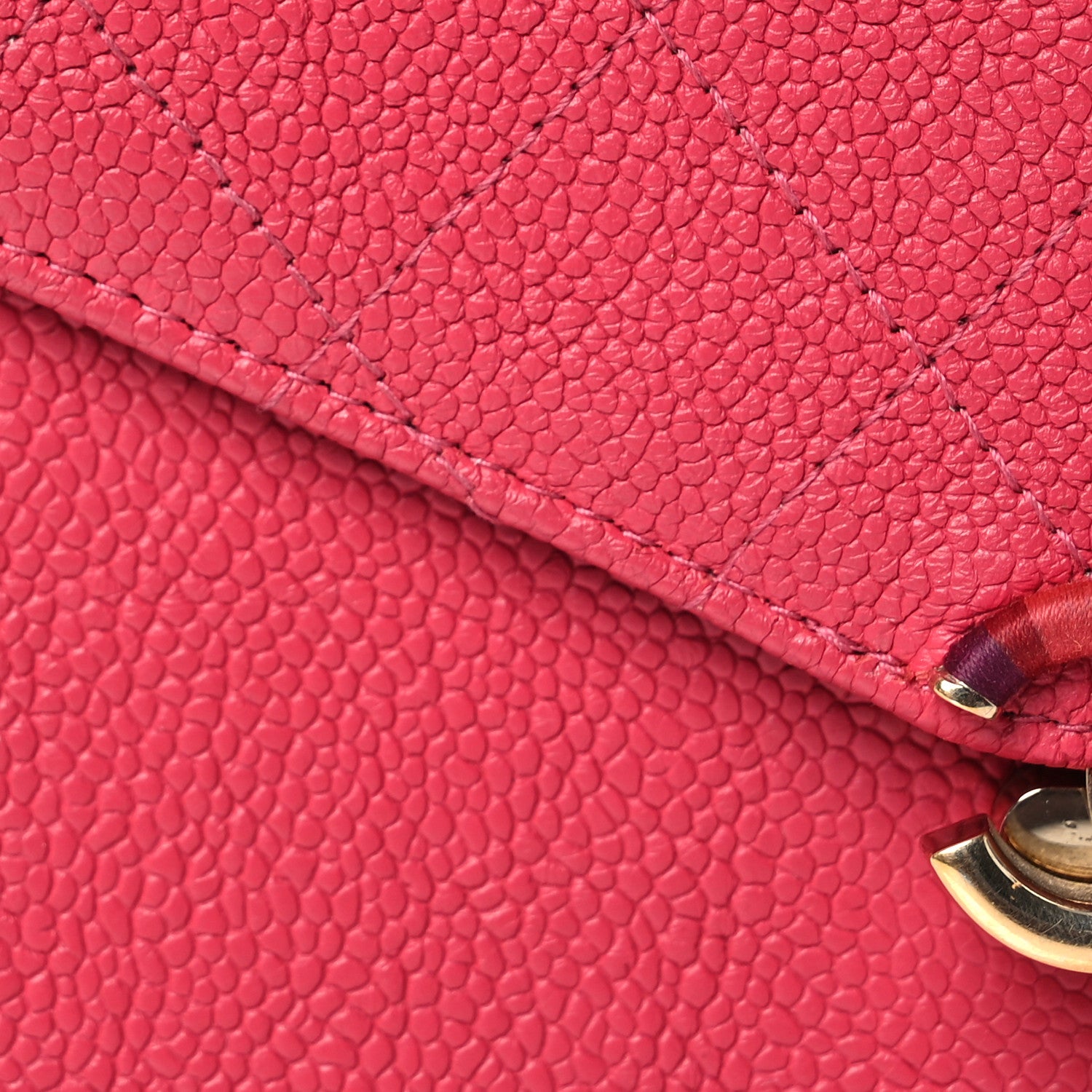 Chanel Grained Calfskin Quilted Cuba Square Wallet On Chain WOC Pink 10 of 15