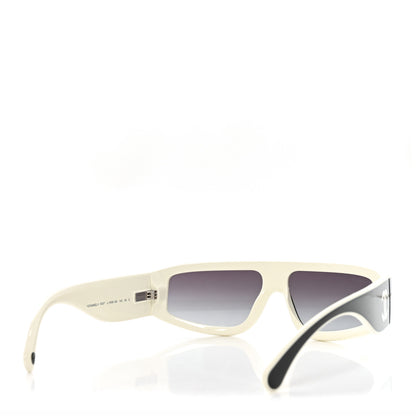 Chanel Acetate Cat Eye Sunglasses 6057 Black White Black White 4 of 7