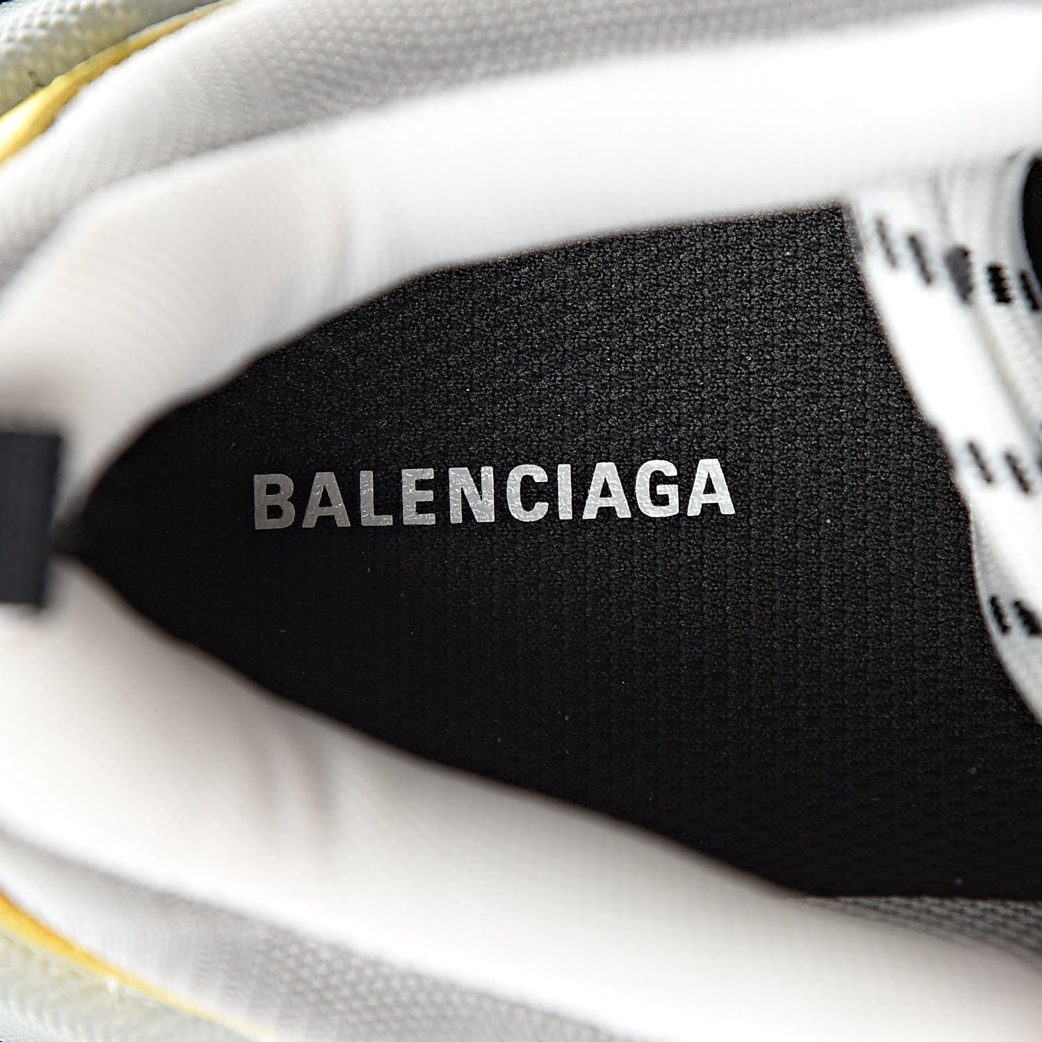 Balenciaga Fabric Mesh Womens Triple S Sneakers 38 Yellow Grey White 5 of 8