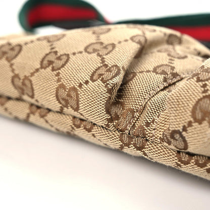 Gucci GG Monogram Double Pocket Belt Bag Dark Brown 7 of 12