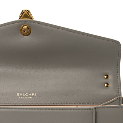 Bulgari Metropolitan Calfskin East West Maxi Chain Shoulder Bag Grey 10 of 10