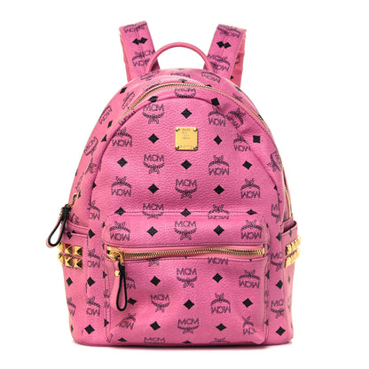 MCM Visetos Side Stud Small Stark Backpack Pink 1 of 12