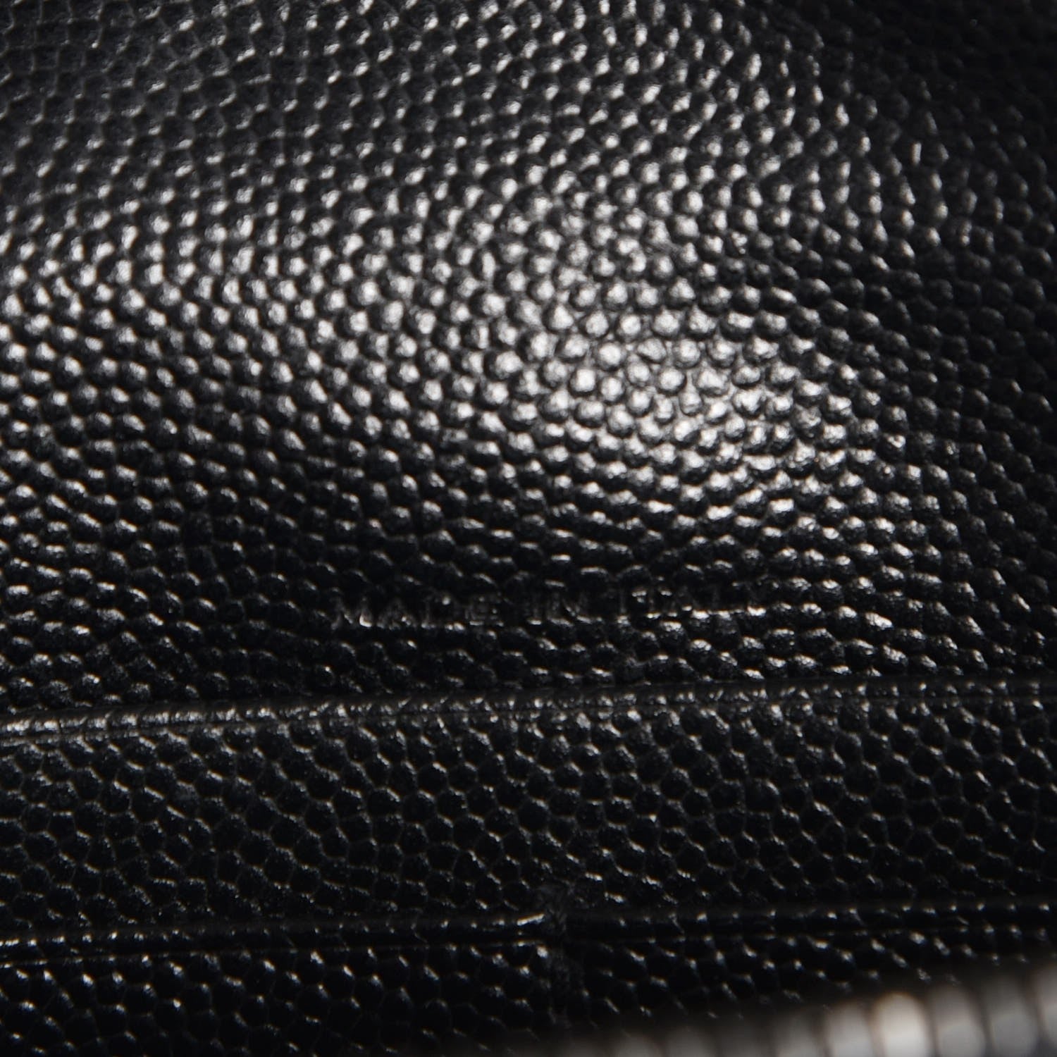 Saint Laurent Grain De Poudre Matelasse Chevron Monogram Envelope Chain Wallet Black 6 of 8