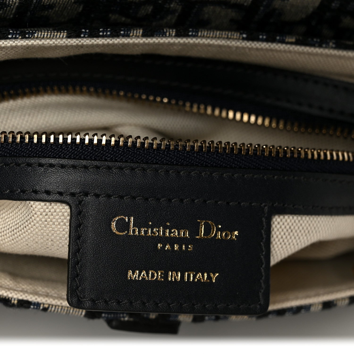 Christian Dior Oblique Saddle Bag Blue 6 of 10
