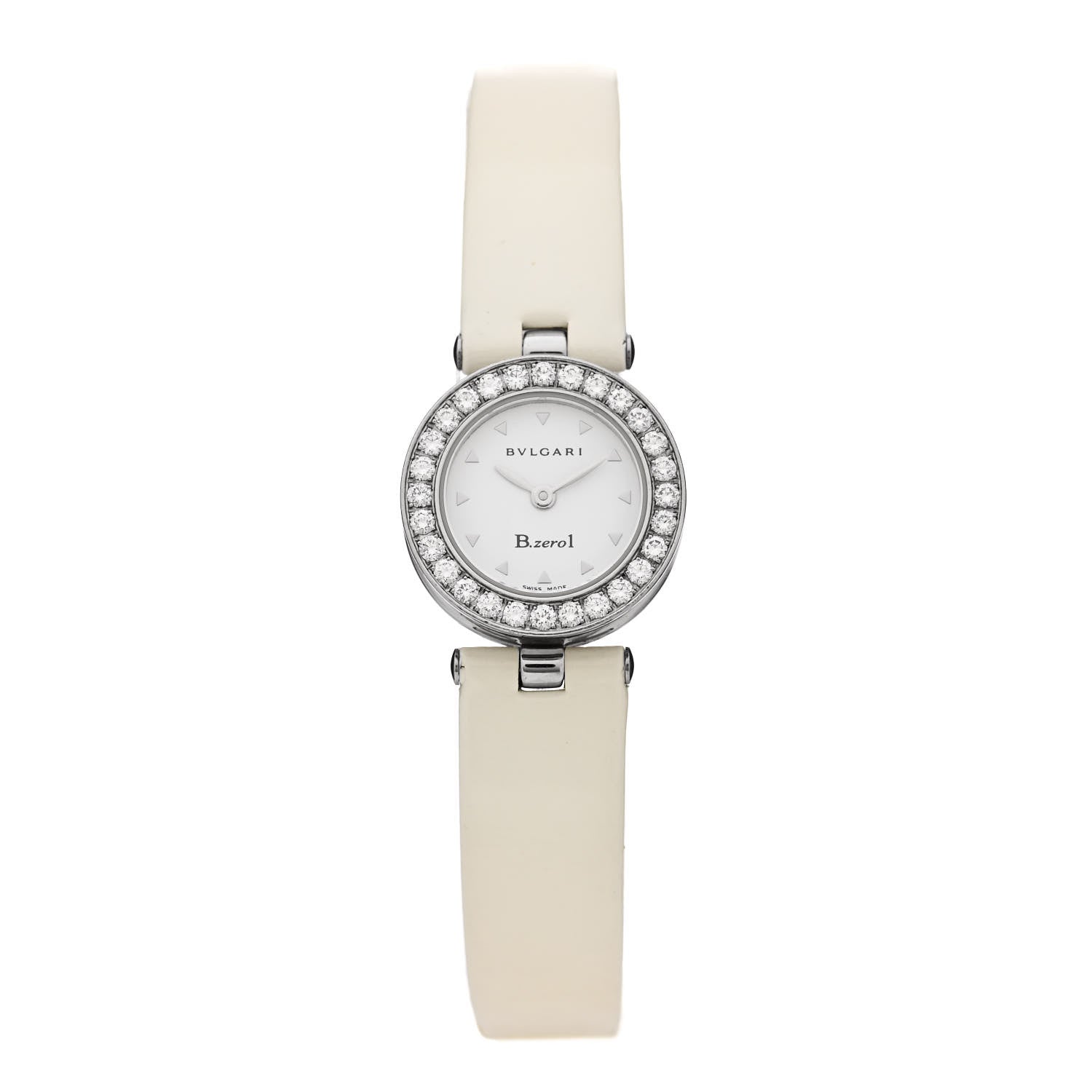 Bulgari Stainless Steel Calfskin Diamond Bezel 22mm B.Zero1 Quartz Watch 1 of 6