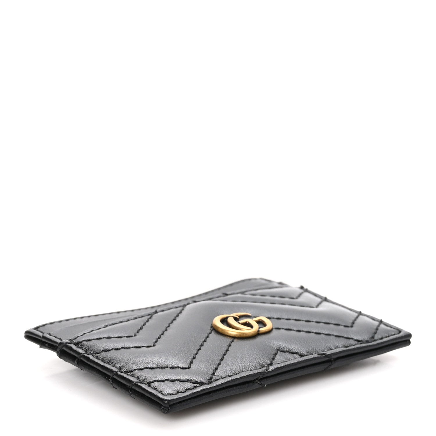 Gucci Calfskin Matelasse GG Marmont Card Holder Black 4 of 10