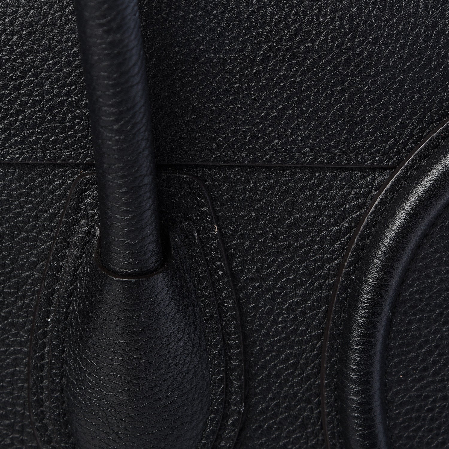 Celine Drummed Calfskin Mini Luggage Black 12 of 17