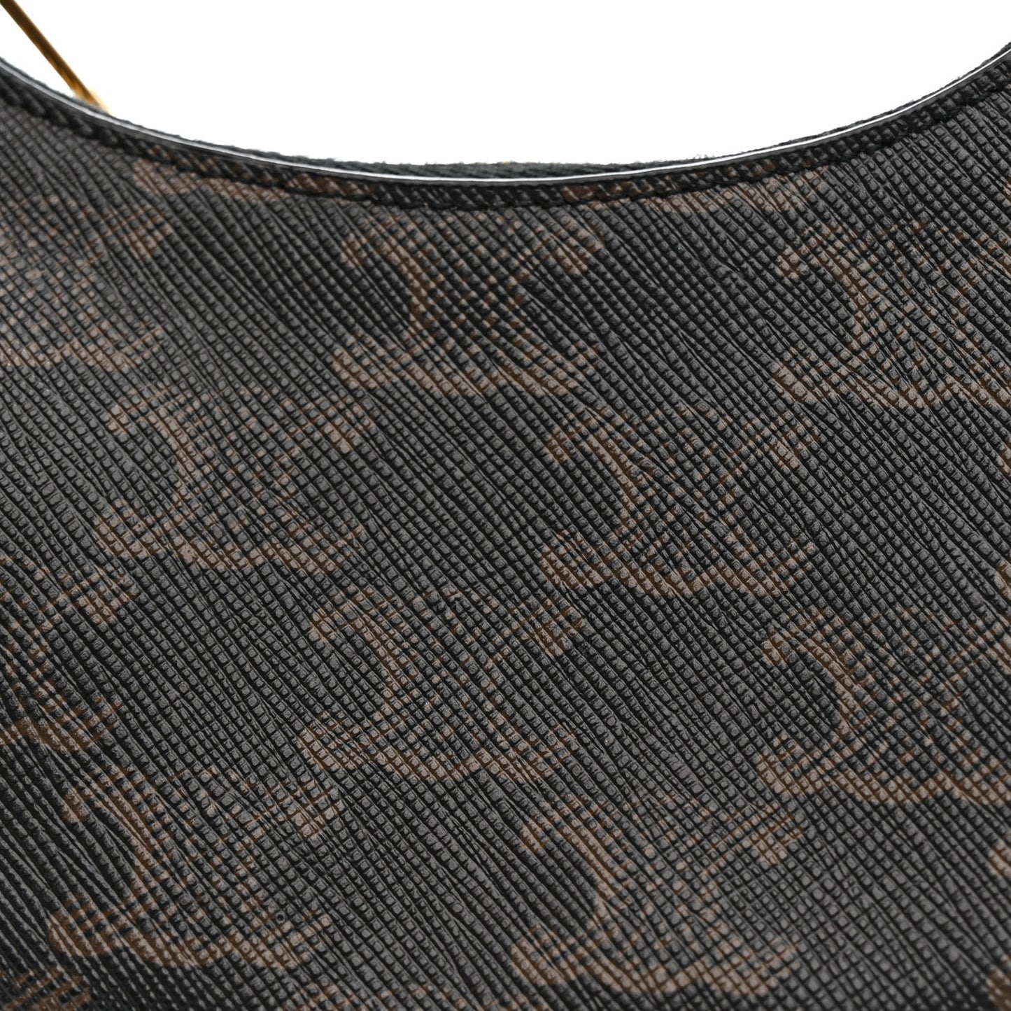 Canvas Calfskin Mini Ava Triomphe Shoulder Bag Tan