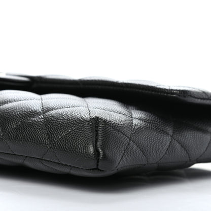 Chanel Caviar Quilted Flap Clutch Black 9 of 9