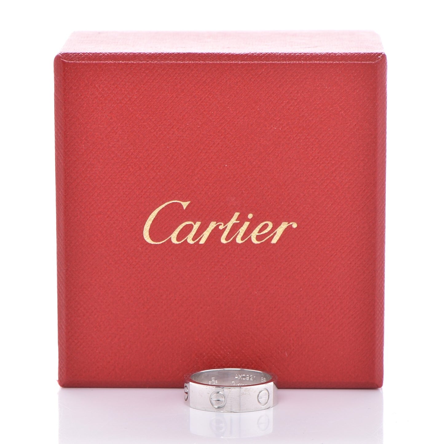 18K White Gold 5.5mm LOVE Ring 58 8.25