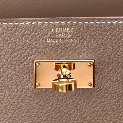 Hermes Evercolor Kelly Wallet To Go Etoupe 6 of 10