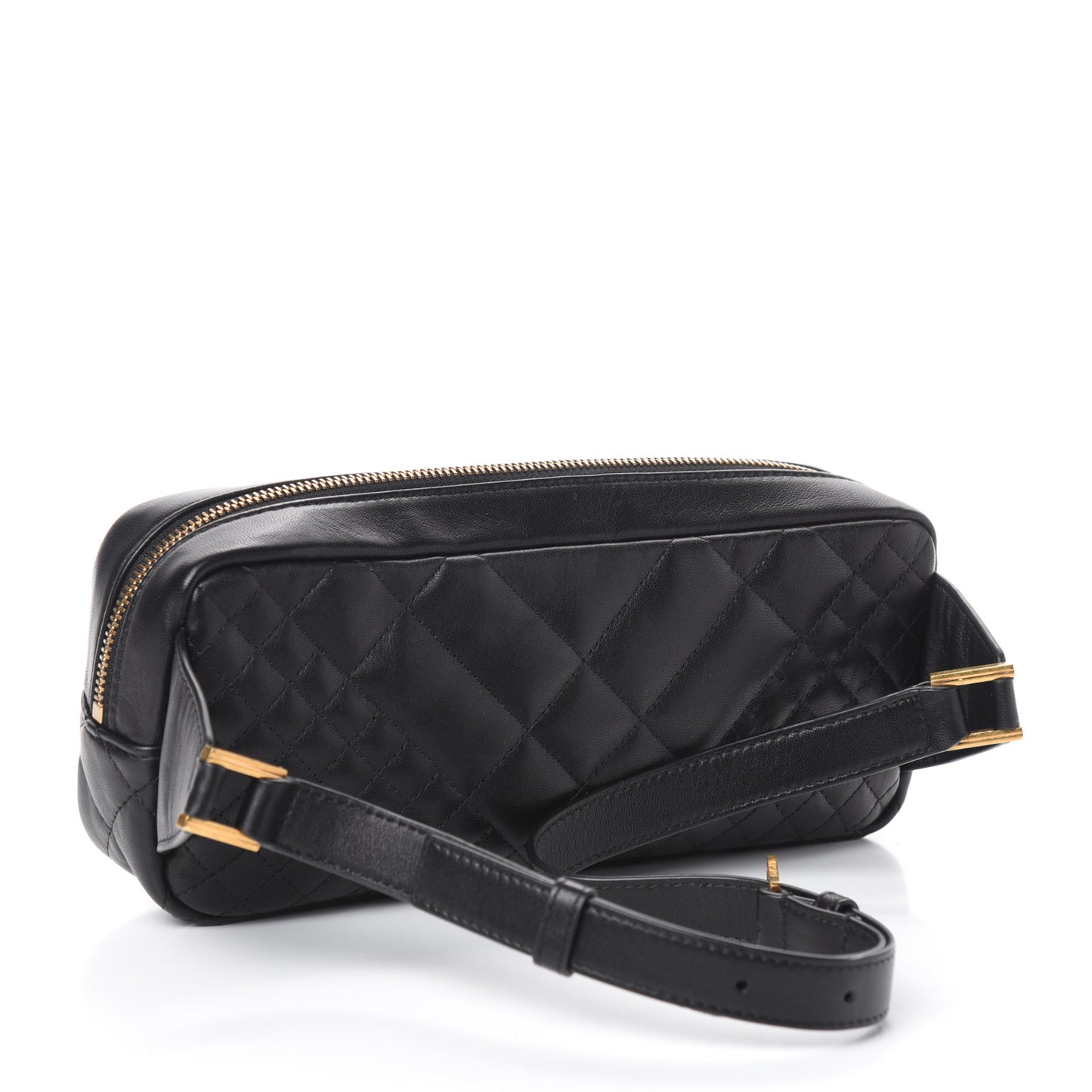 Nappa Barocco Quilted Vanitas Medea Belt Bag Black