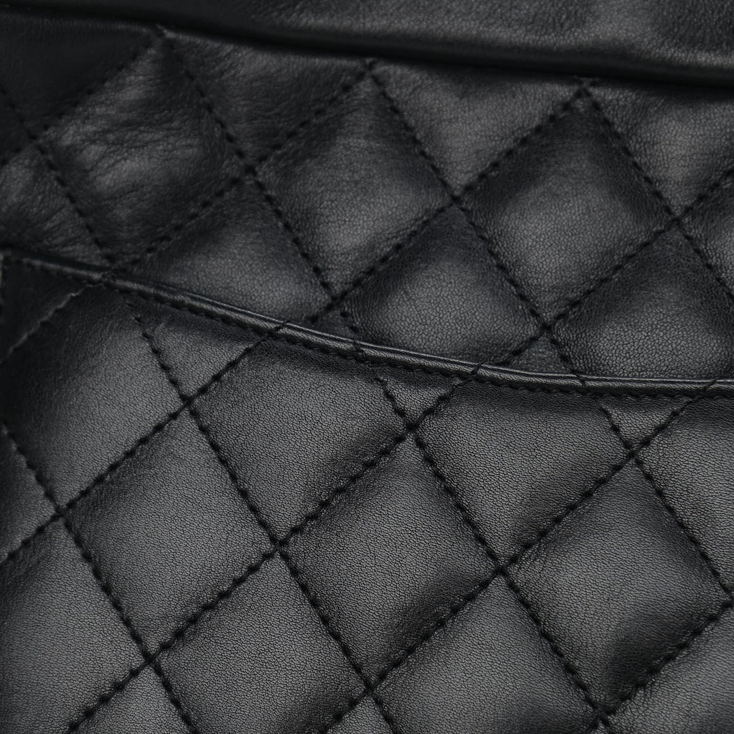 Calfskin Quilted Cambon Camera Bag Black