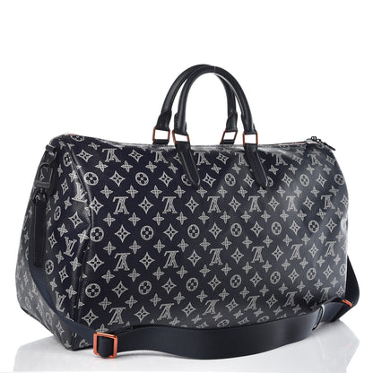 Louis Vuitton Monogram Upside Down Keepall Bandouliere 50 Ink 3 of 12