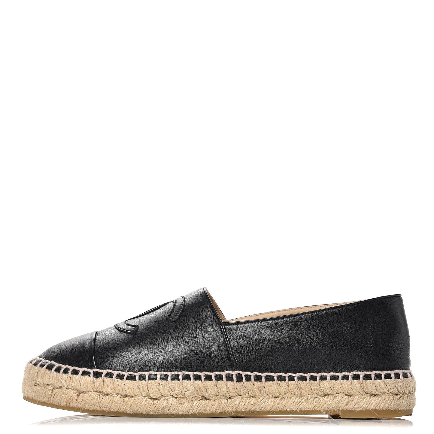 Lambskin CC Espadrilles 39 Black