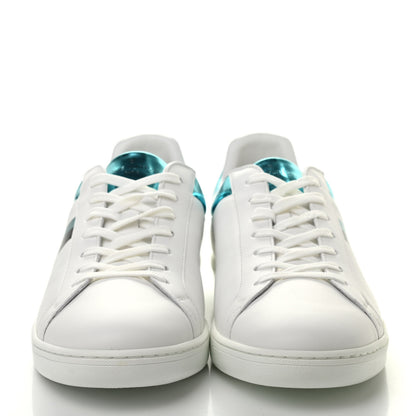 Louis Vuitton Calfskin Mens Luxembourg Sneakers 9 White Bleu 2 of 11