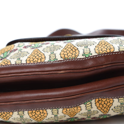 Gucci Canvas Pigna Print Peggy Bamboo Top Handle Bag Brown 15 of 17