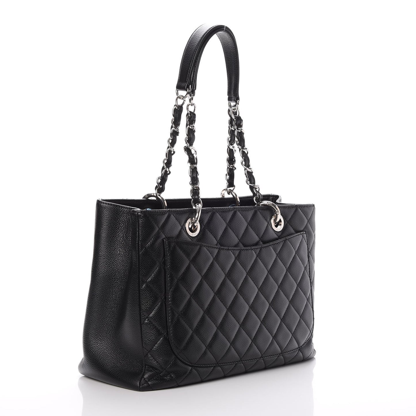 Caviar Quilted Grand Shopping Tote GST Black