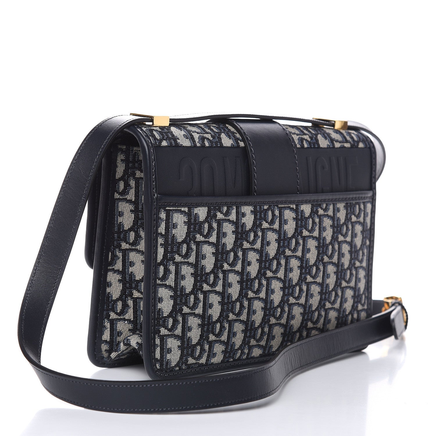 Christian Dior Oblique 30 Montaigne Flap Bag Blue 3 of 10