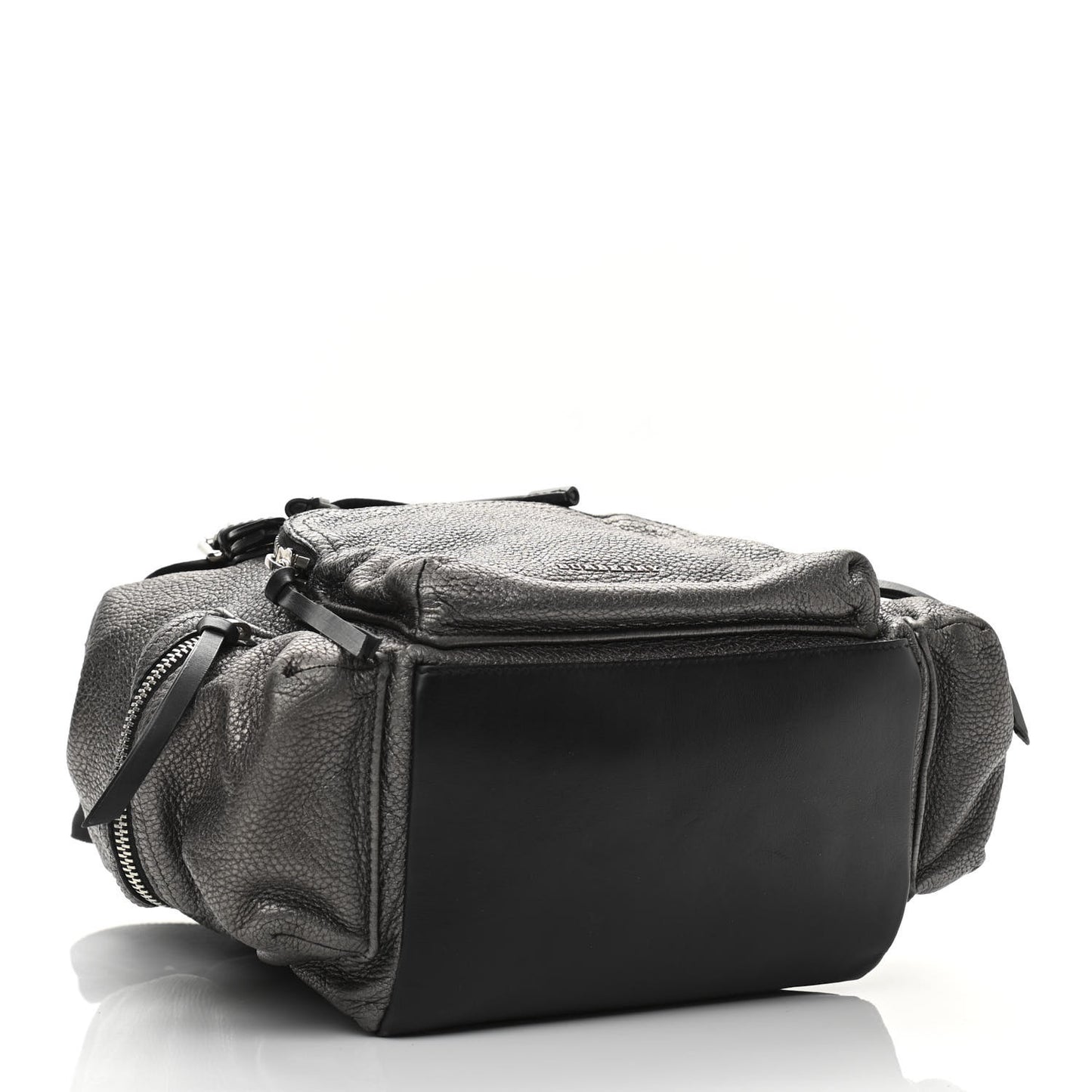 Metallic Deerskin Medium Rucksack Backpack Dark Grey