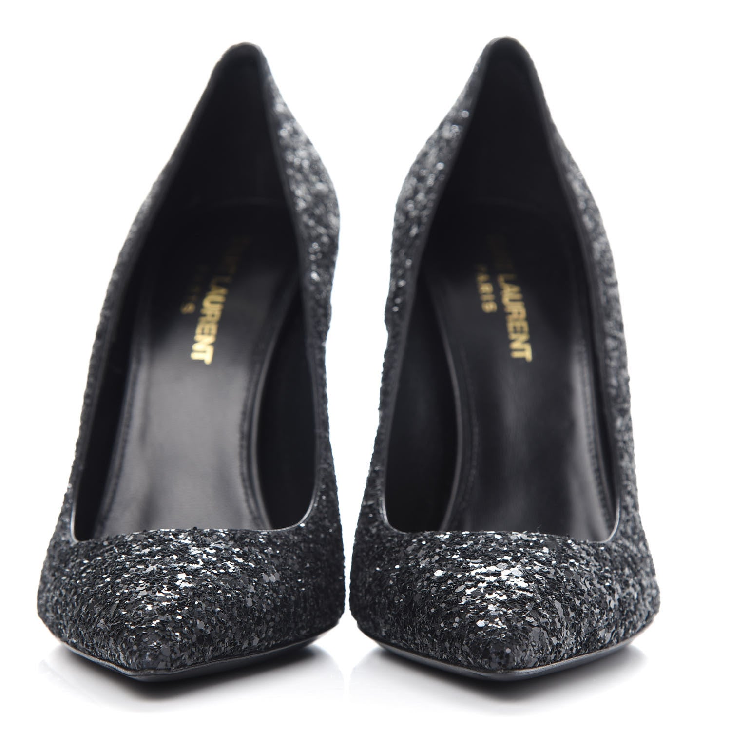 Saint Laurent Glitter Opyum 100 Pumps 37 Black 2 of 11