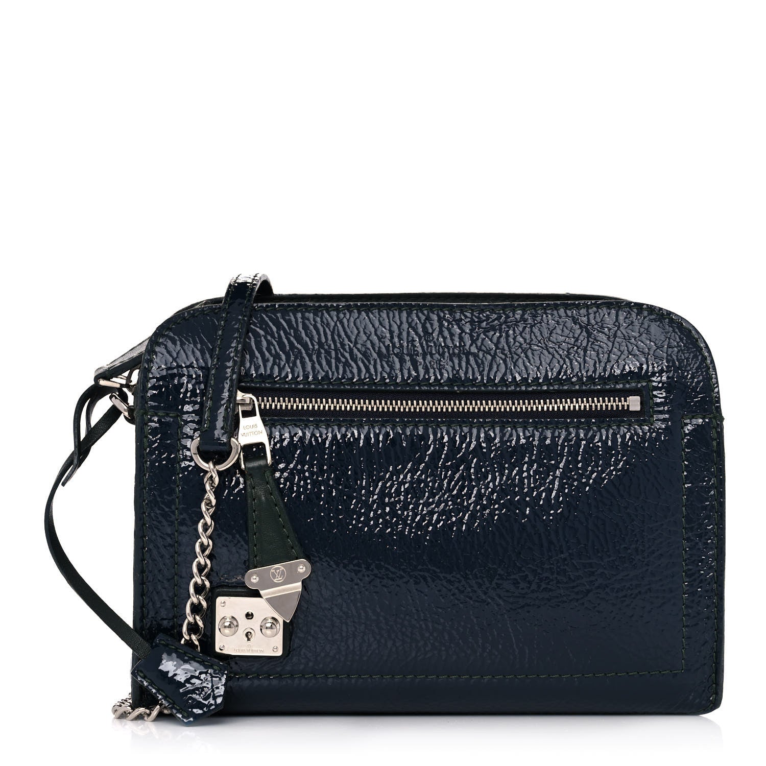 Louis Vuitton Vernis Deerskin Bonded Chain Pochette Marine 1 of 13