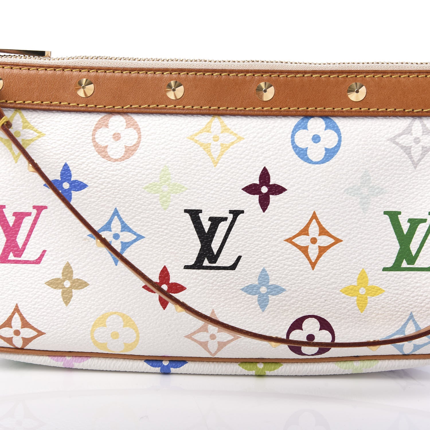 Louis Vuitton Monogram Multicolor Pochette Accessories White 10 of 10