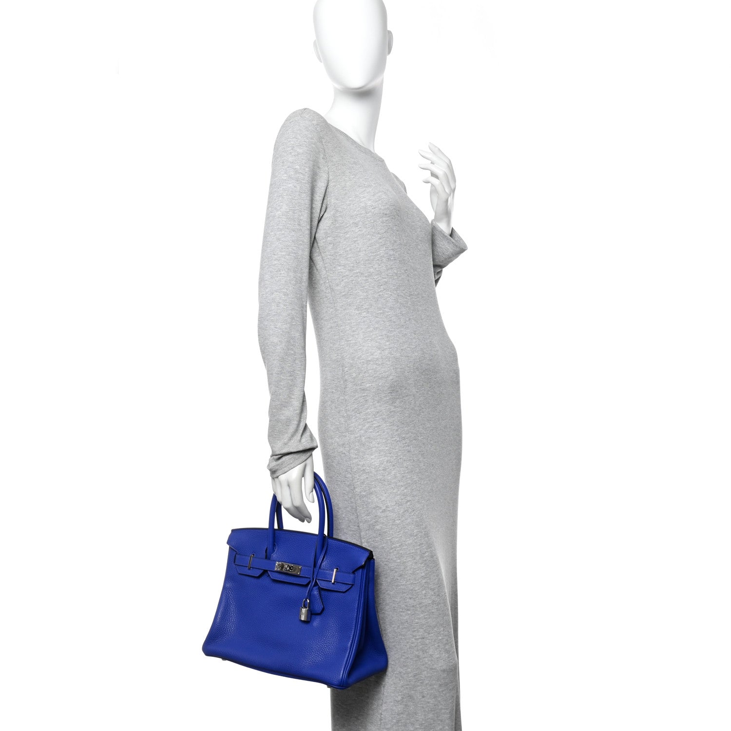 Hermes Togo Birkin 30 Bleu Electrique 2 of 14