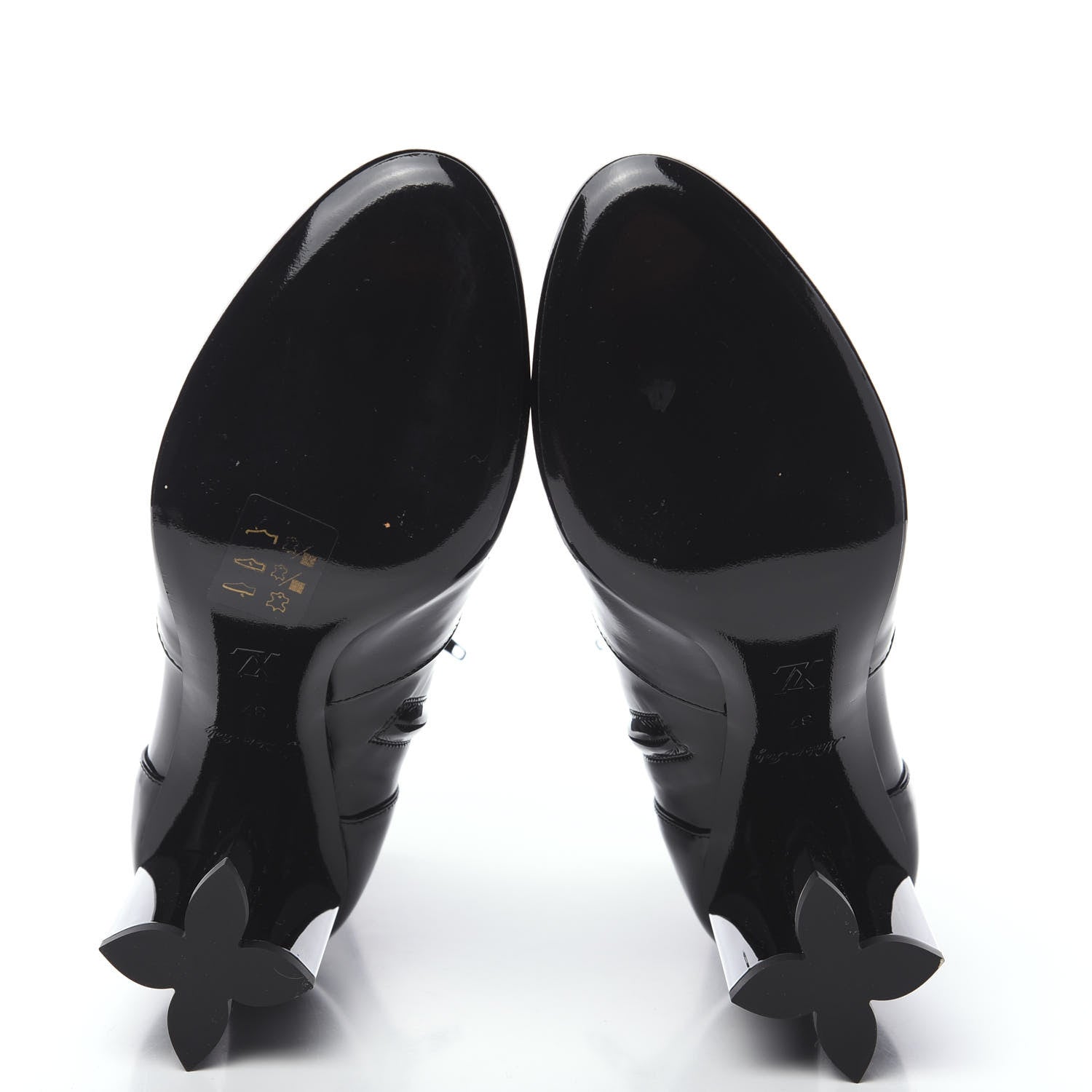 Louis Vuitton Patent Silhouette Ankle Boots 37 Black 5 of 9
