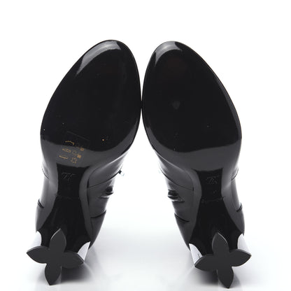 Louis Vuitton Patent Silhouette Ankle Boots 37 Black 5 of 9