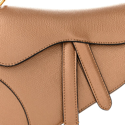 Christian Dior Metallic Grained Calfskin Mini Saddle Bag Gold 7 of 9