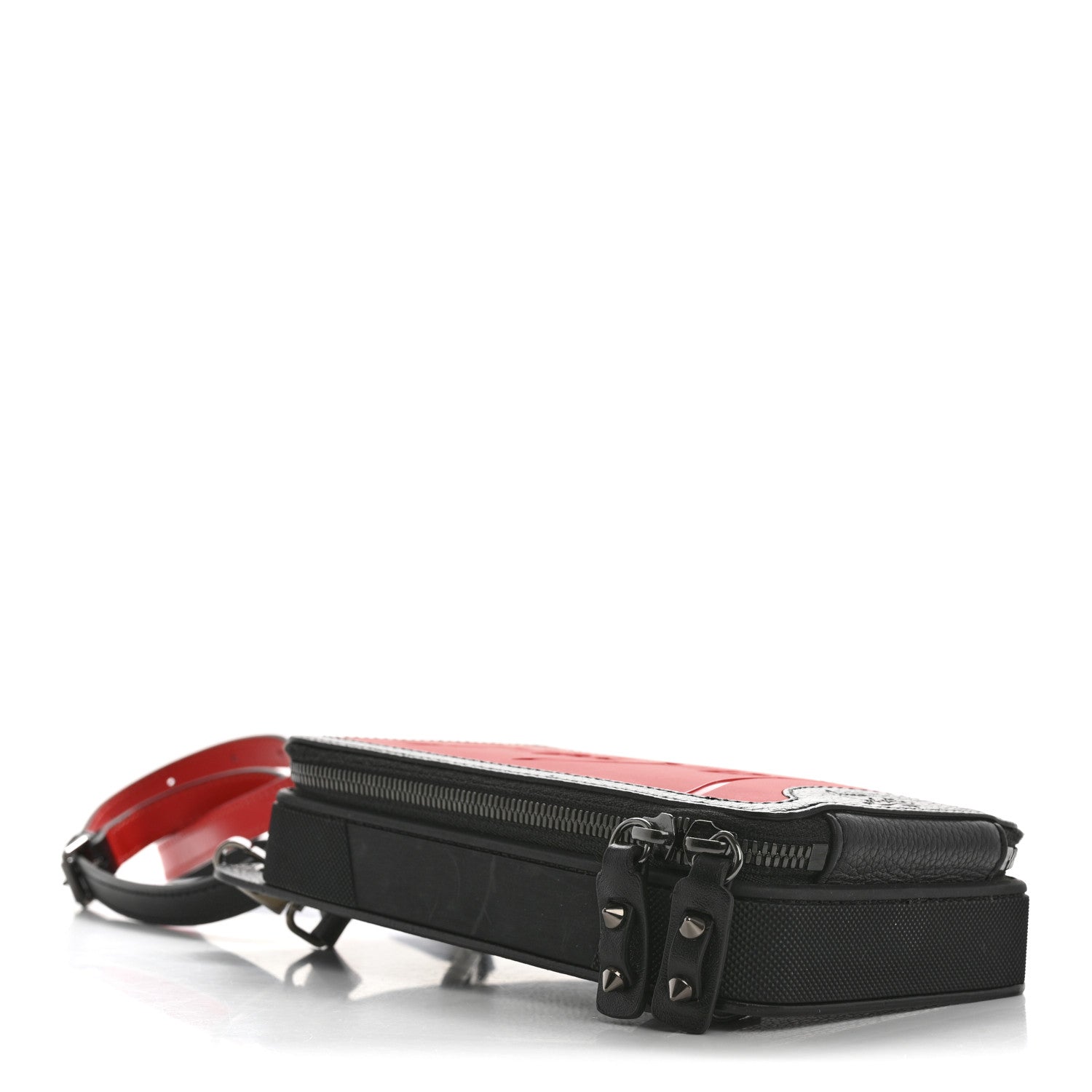 Christian Louboutin Calfskin Gomme Loubilab Phone Shoulder Bag Loubi Black 4 of 15