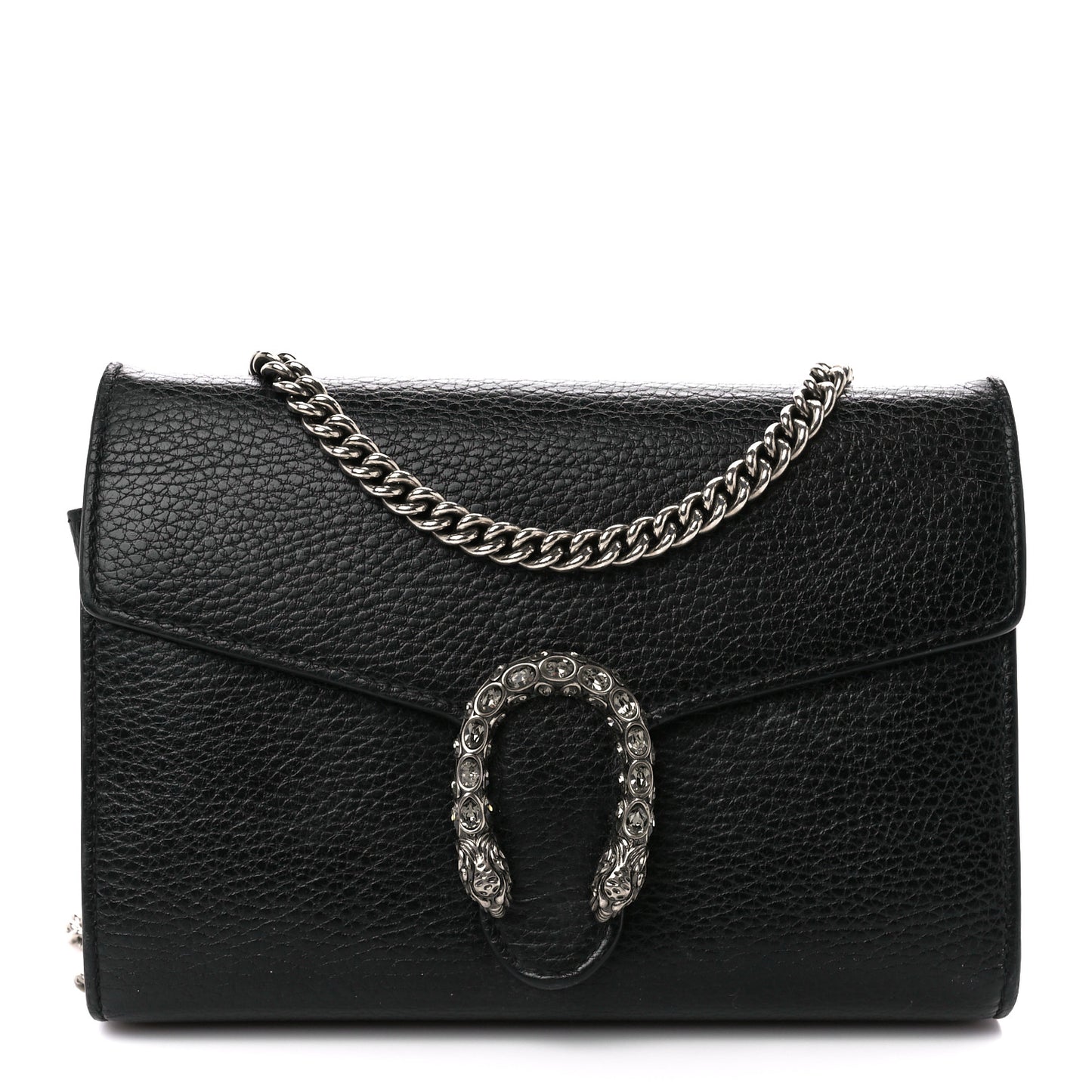 Calfskin Mini Dionysus Chain Wallet Black