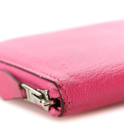 Hermes Chevre Mysore Azap Wallet Rose Shocking 8 of 10