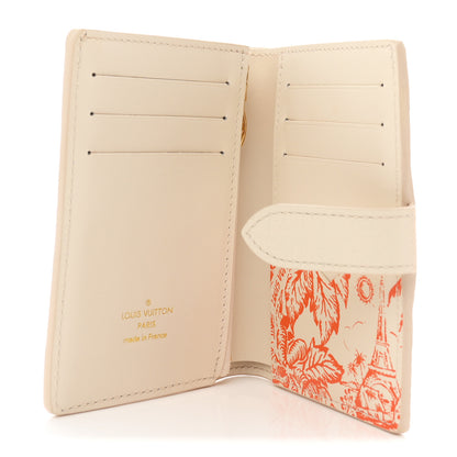 Louis Vuitton Taurillon Capucines Vertical Compact Wallet Pearly Cream Coral 5 of 7