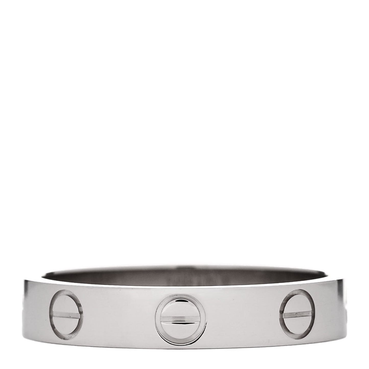 18K White Gold 3.5mm LOVE Wedding Band Ring 53 6.5