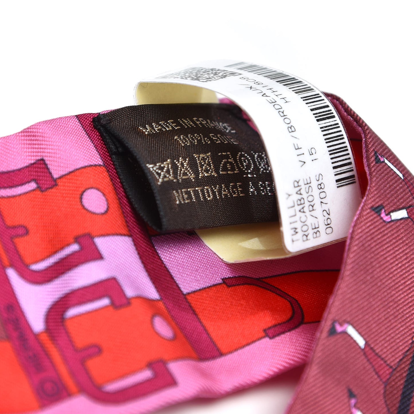 Silk Rocabar Twilly Rose Vif Bordeaux