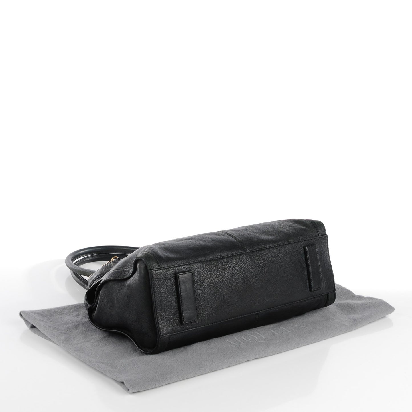 Leather Mini De Manta Tote Black