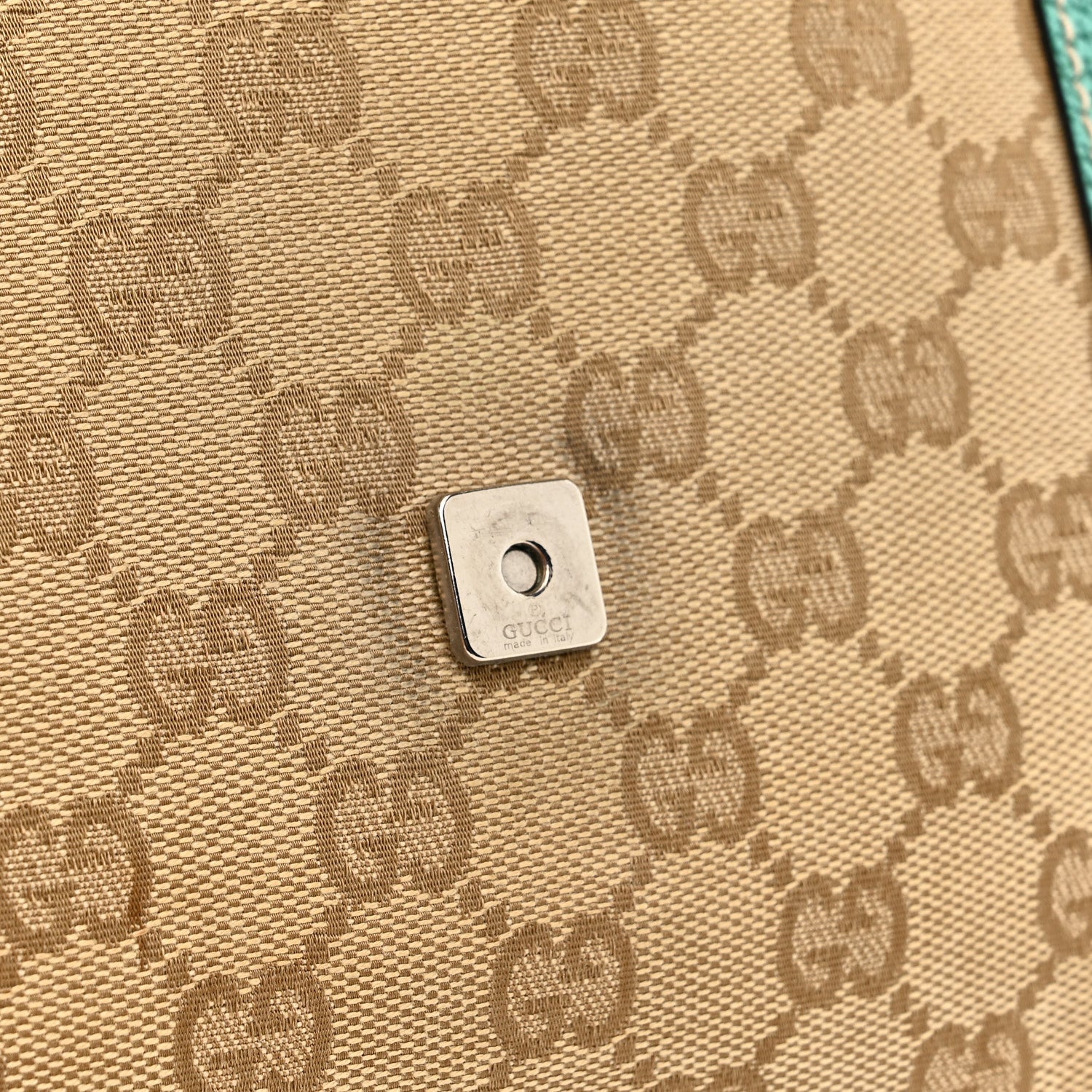 Gucci Monogram Satchel Bag Turquoise 12 of 15