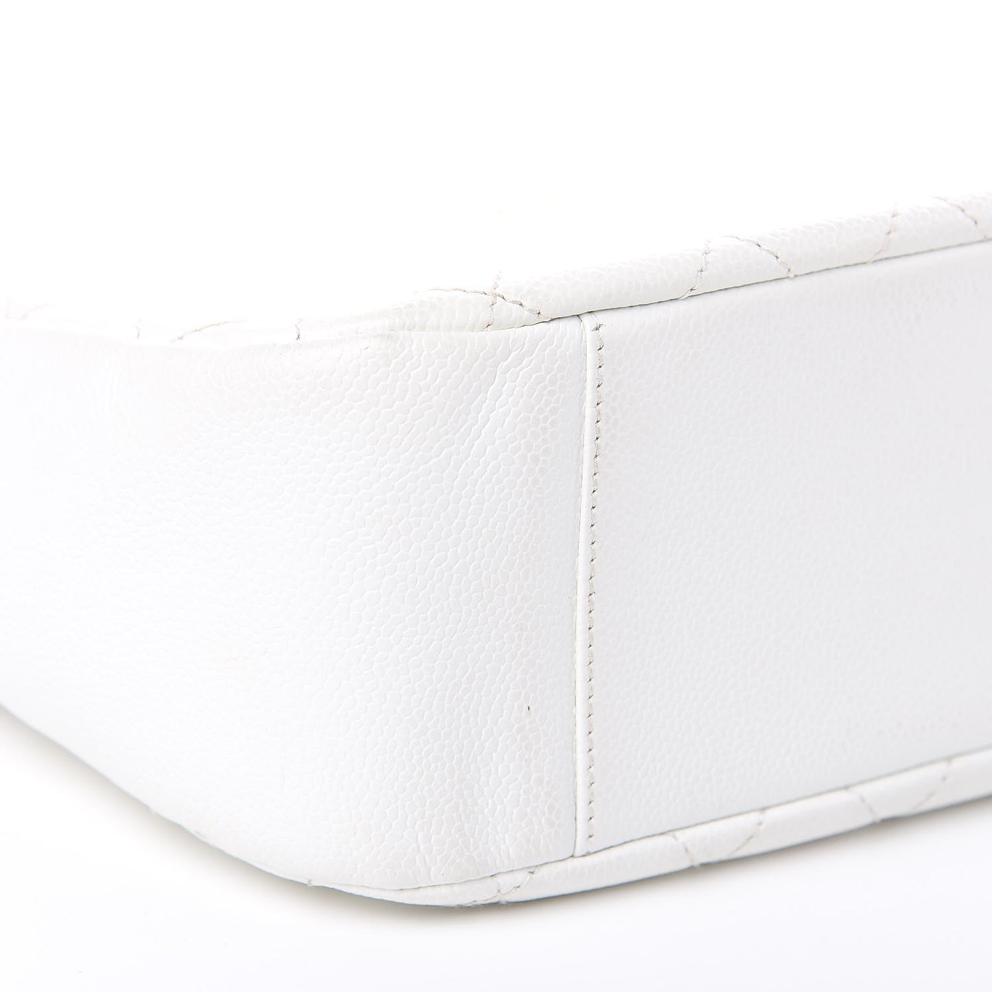 Caviar Quilted Hobo White