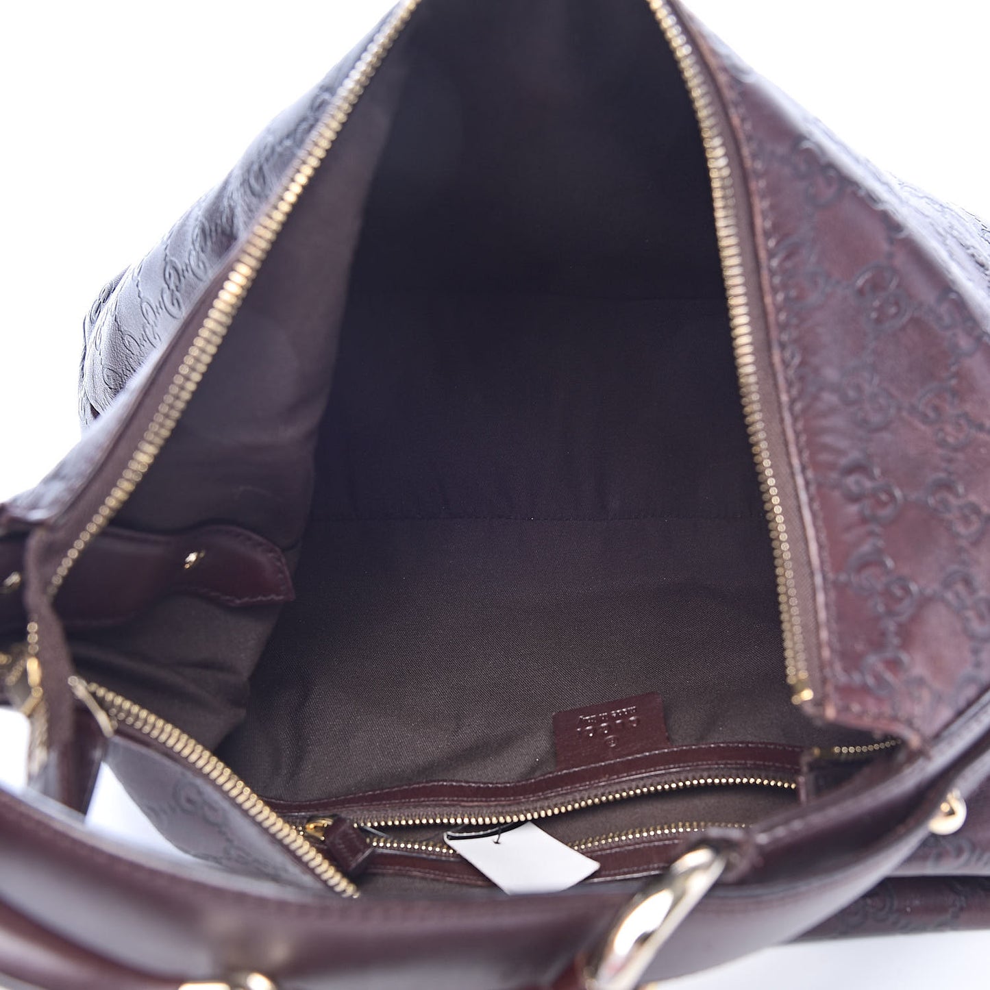 Guccissima Medium Horsebit Chain Hobo Dark Brown