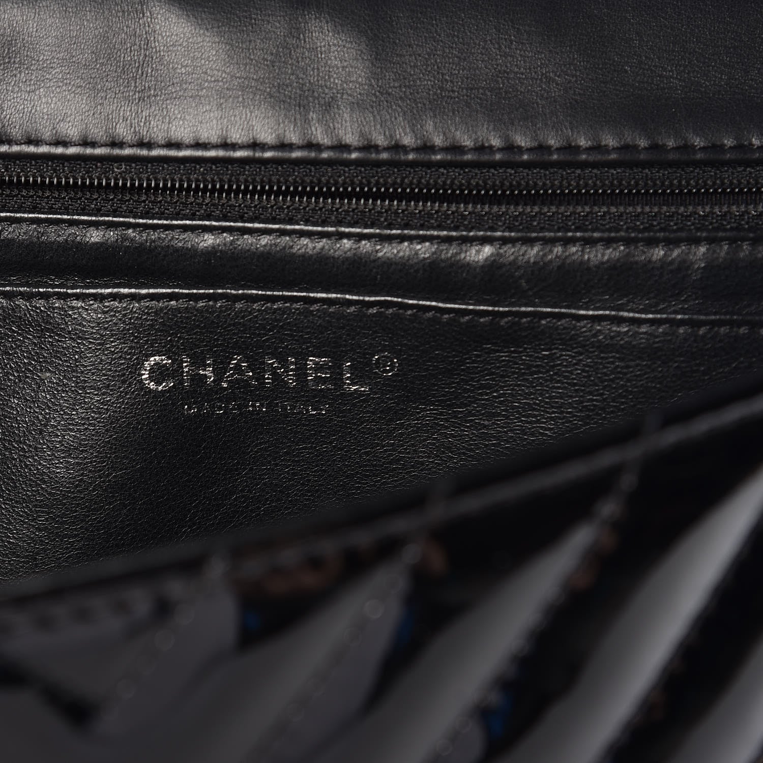 Chanel Patent Chevron Quilted Jumbo Single Flap Black 6 of 9