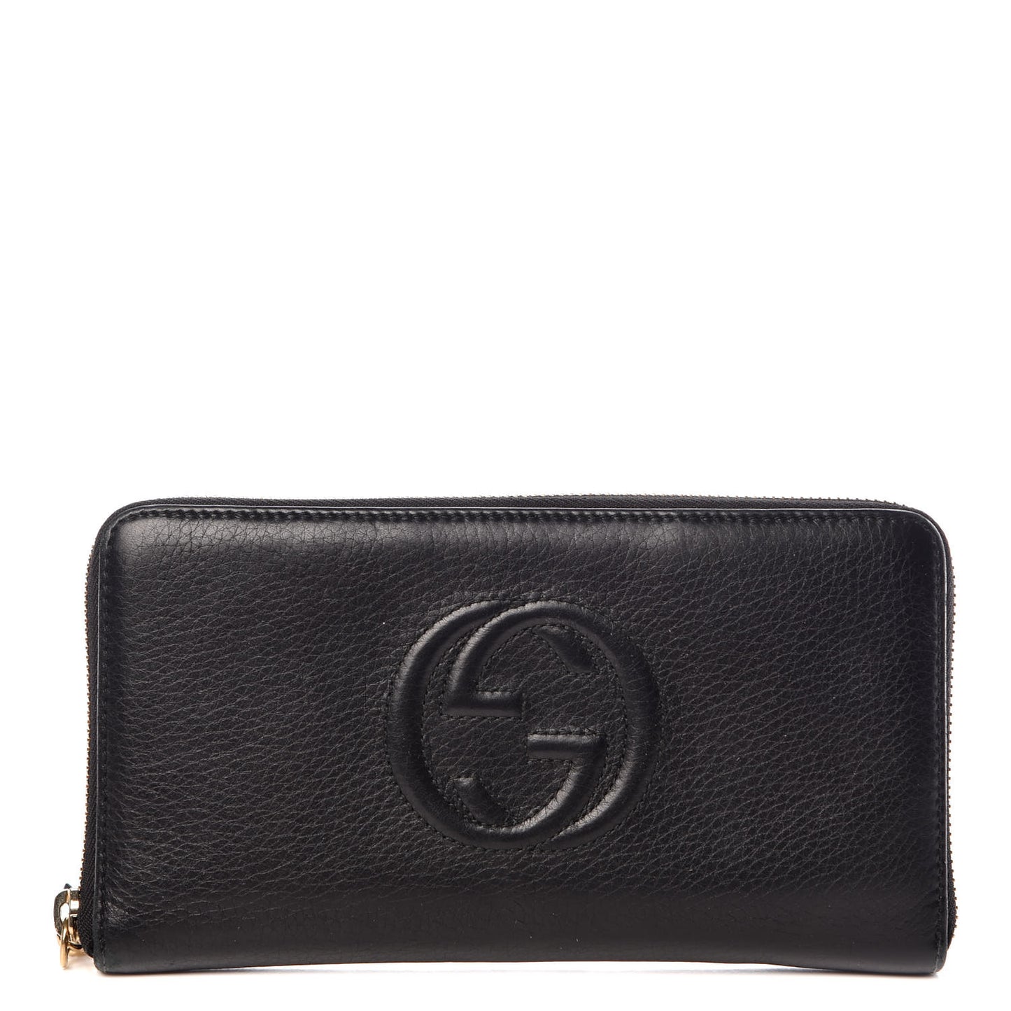 Calfskin Soho Zip Around Wallet Black