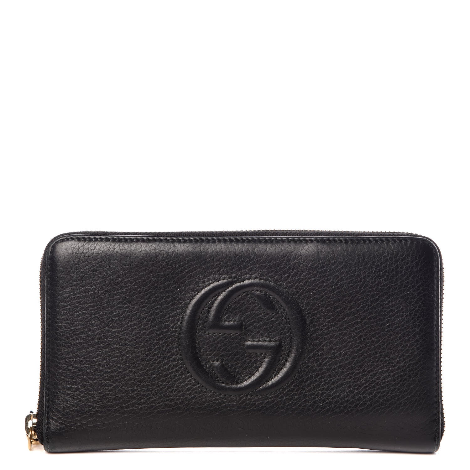 Gucci Calfskin Soho Zip Around Wallet Black 1 of 13